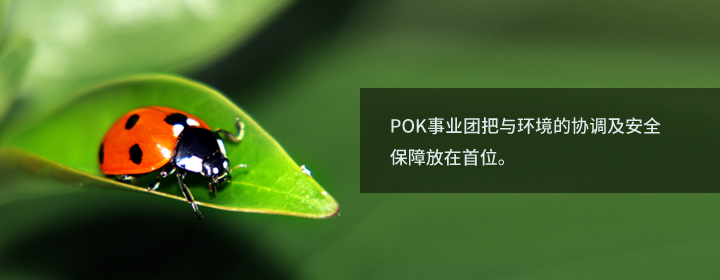POK事业团把与环境的协调及安全保障放在首位。