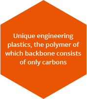 Carbon polymer backbone is composed of all unique engineering plastics